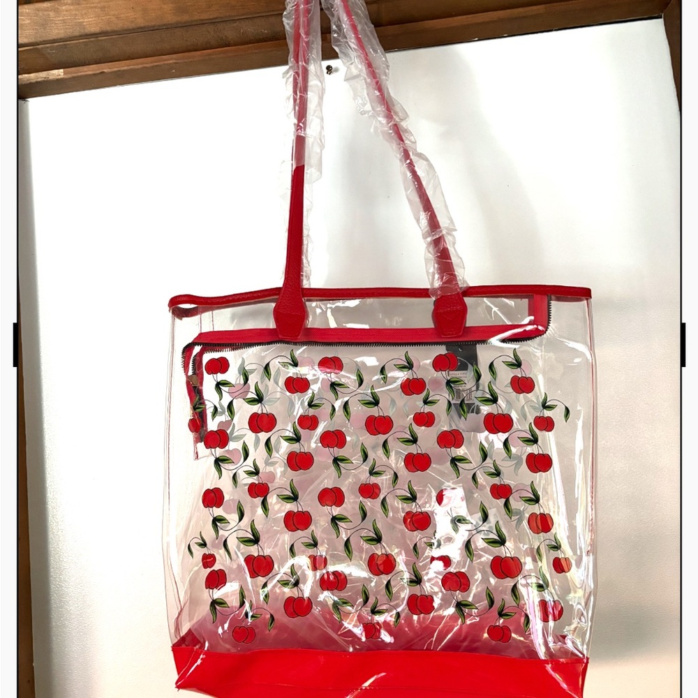 Ed Hardy Red Cherry Print Tote Bag